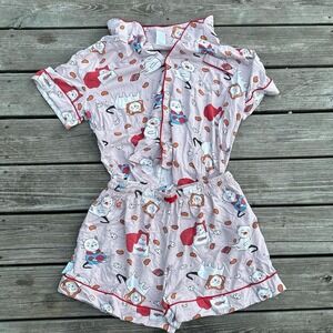 Adorable‎ cat pajama set with matching shorts and top